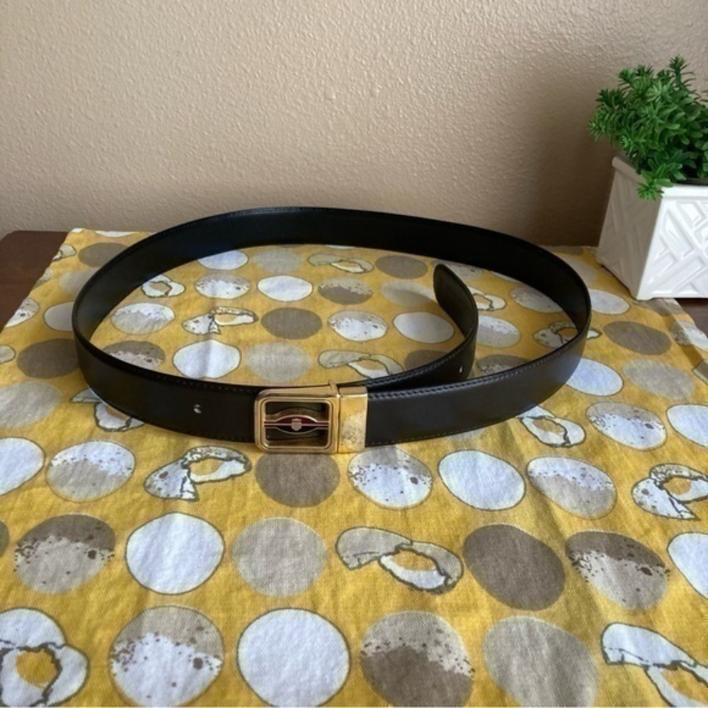 Vintage look black and dark brown reversible made in Italy men’s belt